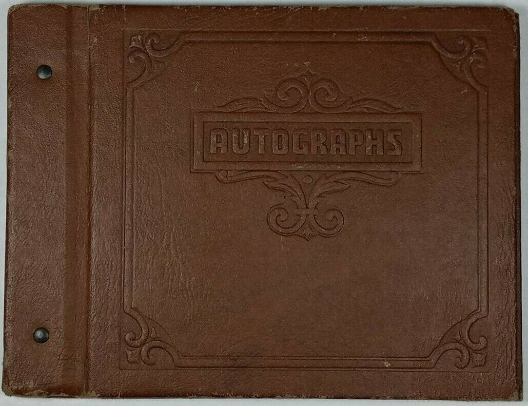 1940\'s Leather School Memories Autograph Book