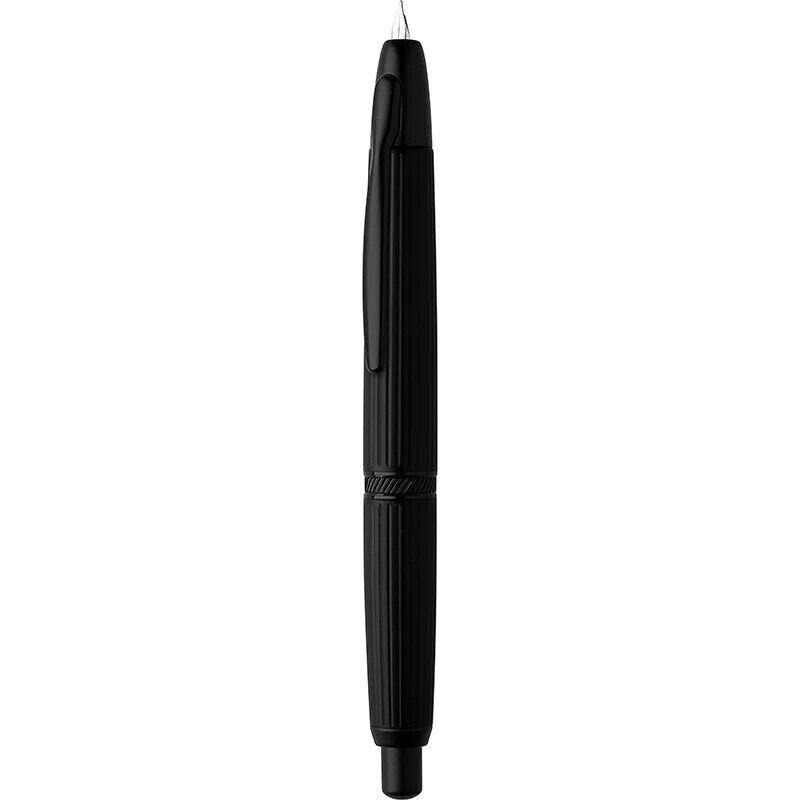 MAJOHN A1 Metal Fountain Pen Grid Striped Press Retractable EF Nib ink Pen 2023