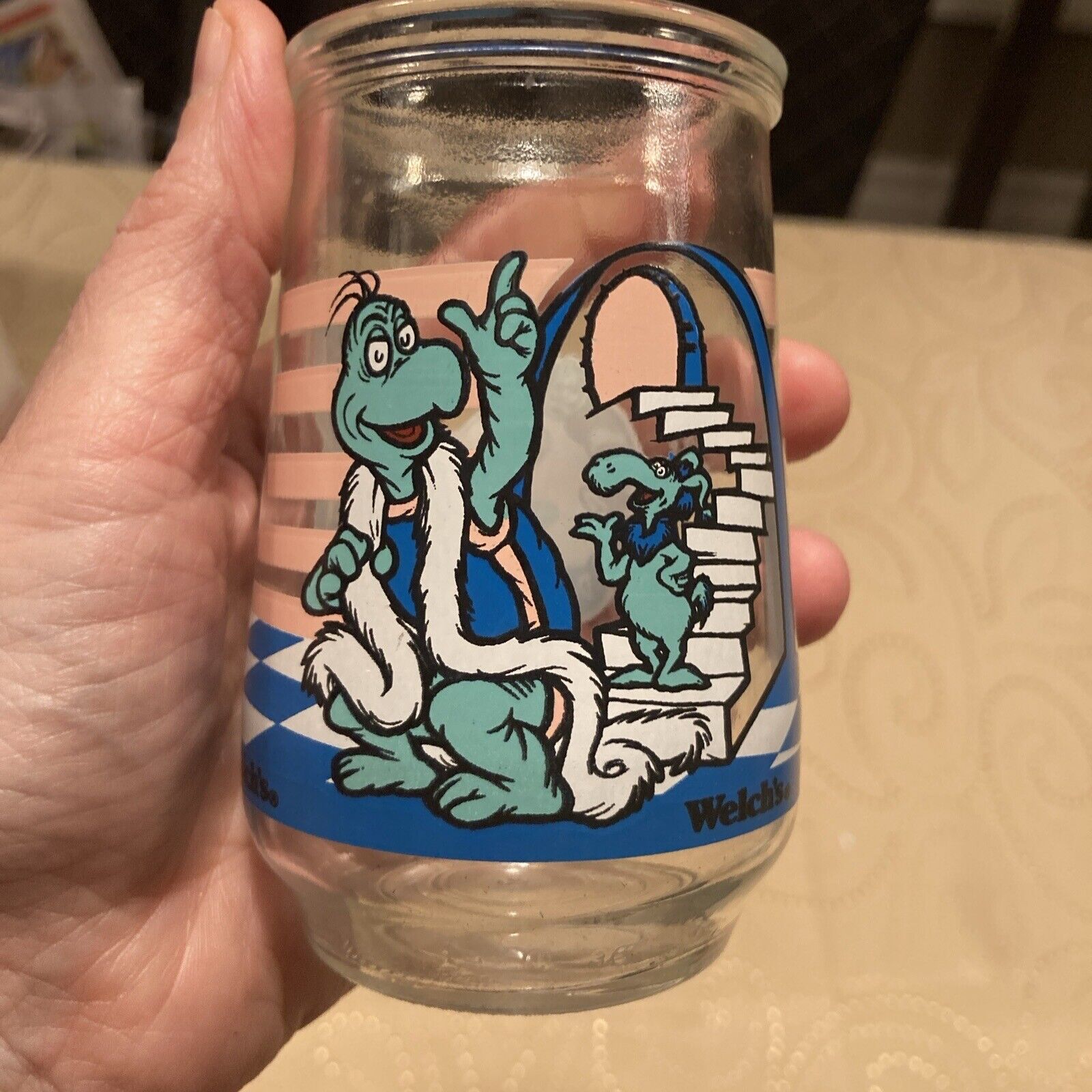Dr. Suess Yertle the Turtle and Friend #5 Welch’s Jelly Jar Juice Glass EXC Vtg