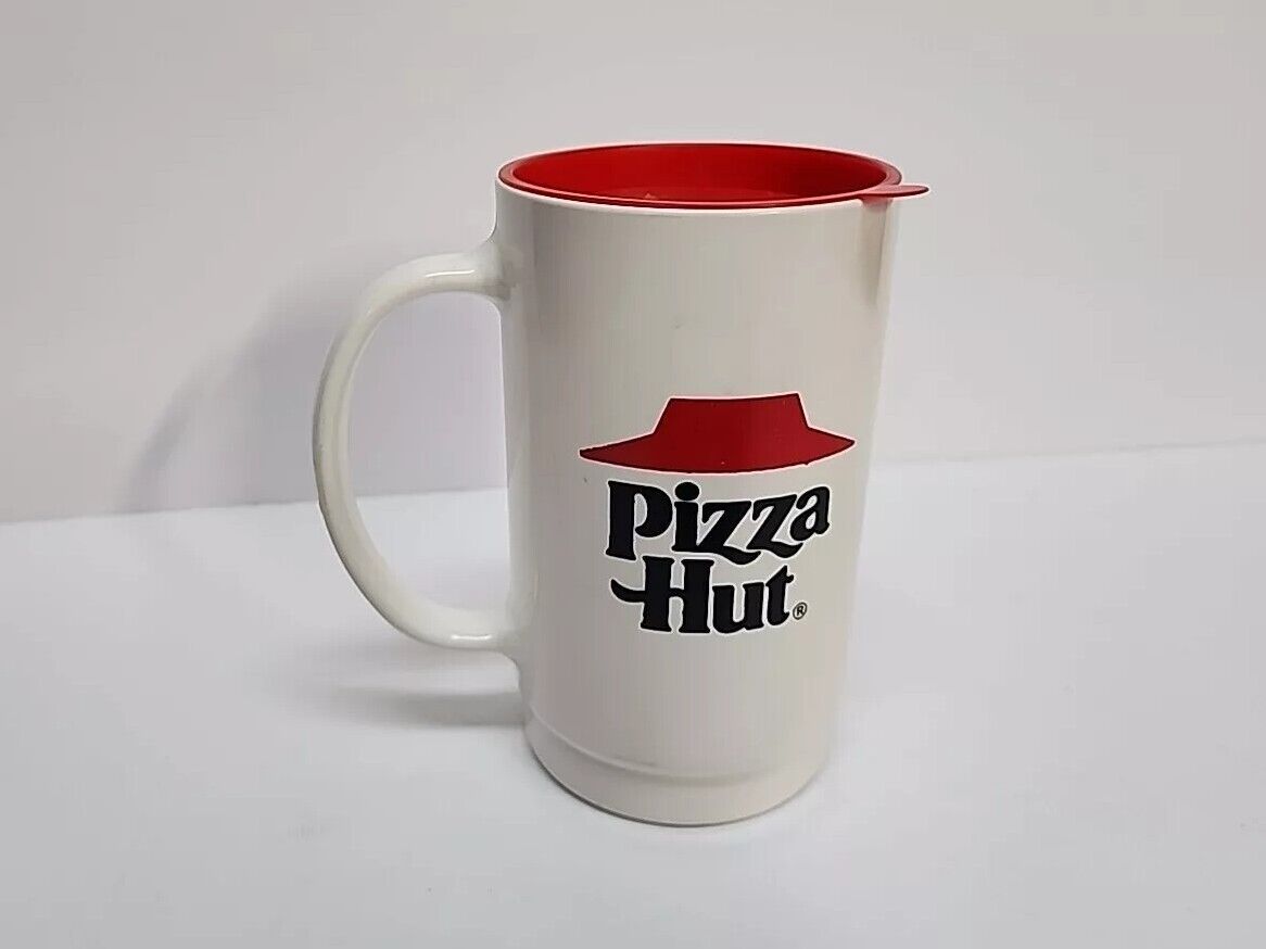 Vintage Pizza Hut Mug Tall Plastic Stein Type Handle 5-1/2\