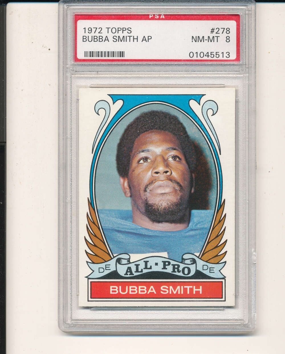 1972 Topps football card bubba Smith Colts #278 psa 8 mt bxm