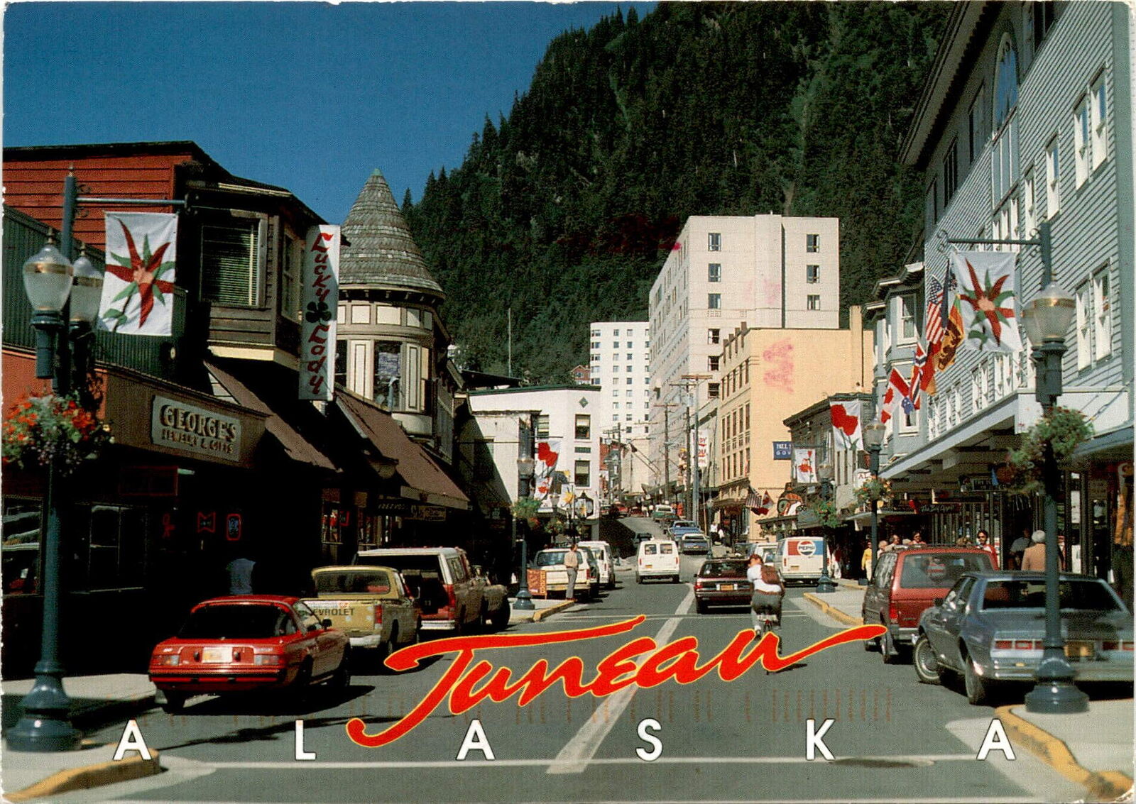 South Franklin Street, Juneau, Alaska, Colorscans, Australia, OJ & H Postcard