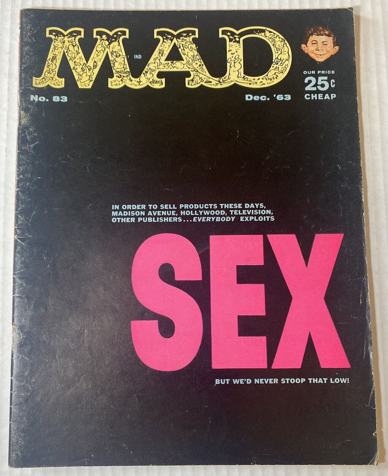 Vintage MAD Magazine Alfred E. Neuman Sex Cover #83 December 1963 Issue