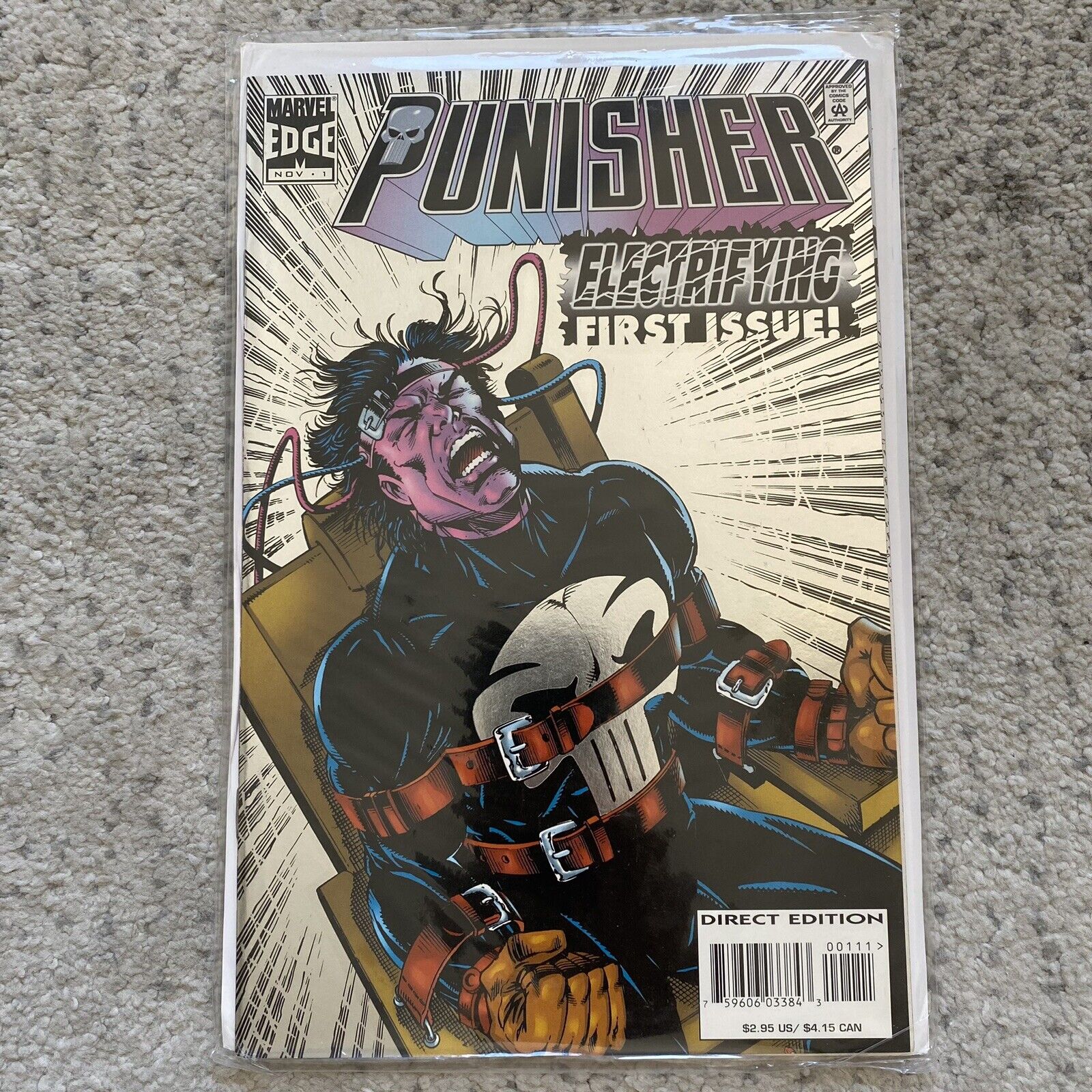Punisher #1 Marvel Edge Foil Cover NM- 1995