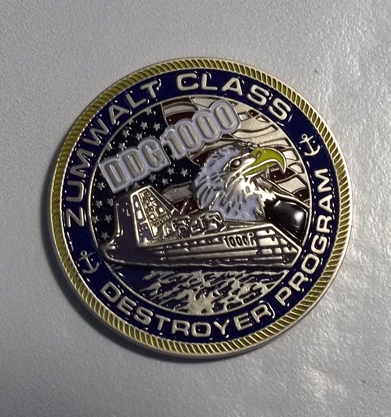 “DDG 1000 - Zumwalt Class Destroyer Program” Challenge Coin