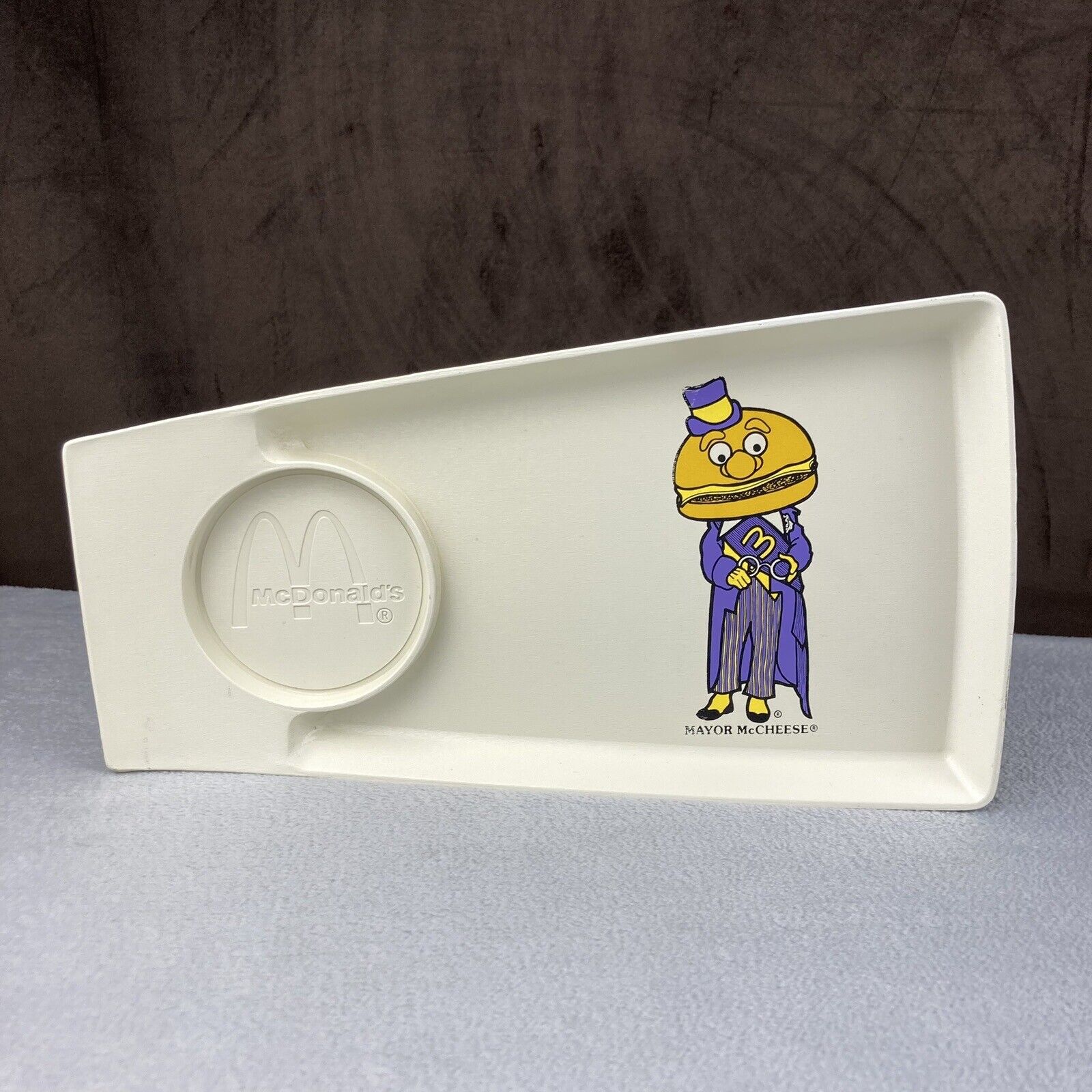 Vtg 1970s McDonald\'s Mayor McCheese Happy Meal Drink Holder Serving Tray Plate