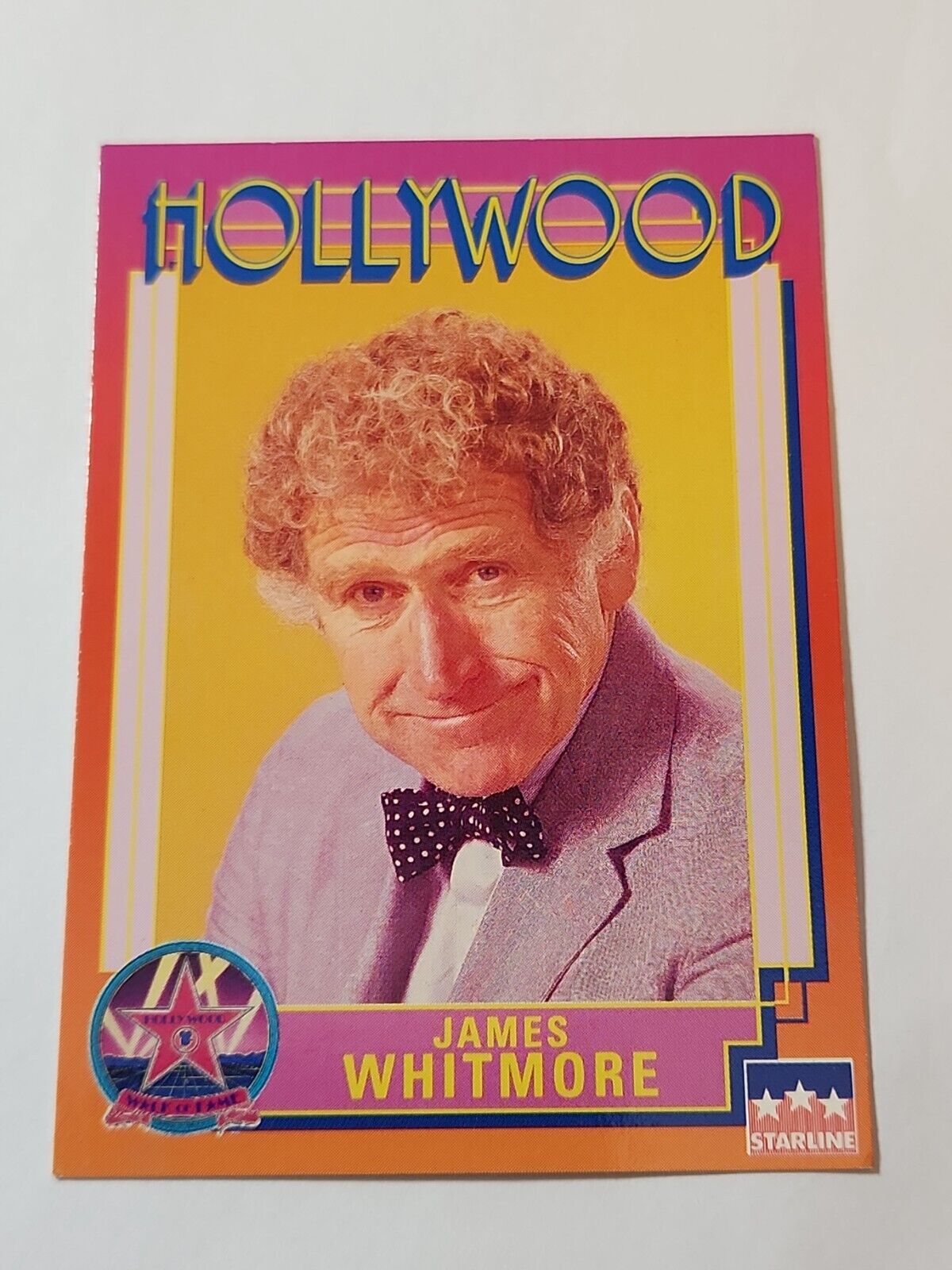 James Whitmore Hollywood Walk of Fame Card Vintage # 222 Starline 1991 NM 