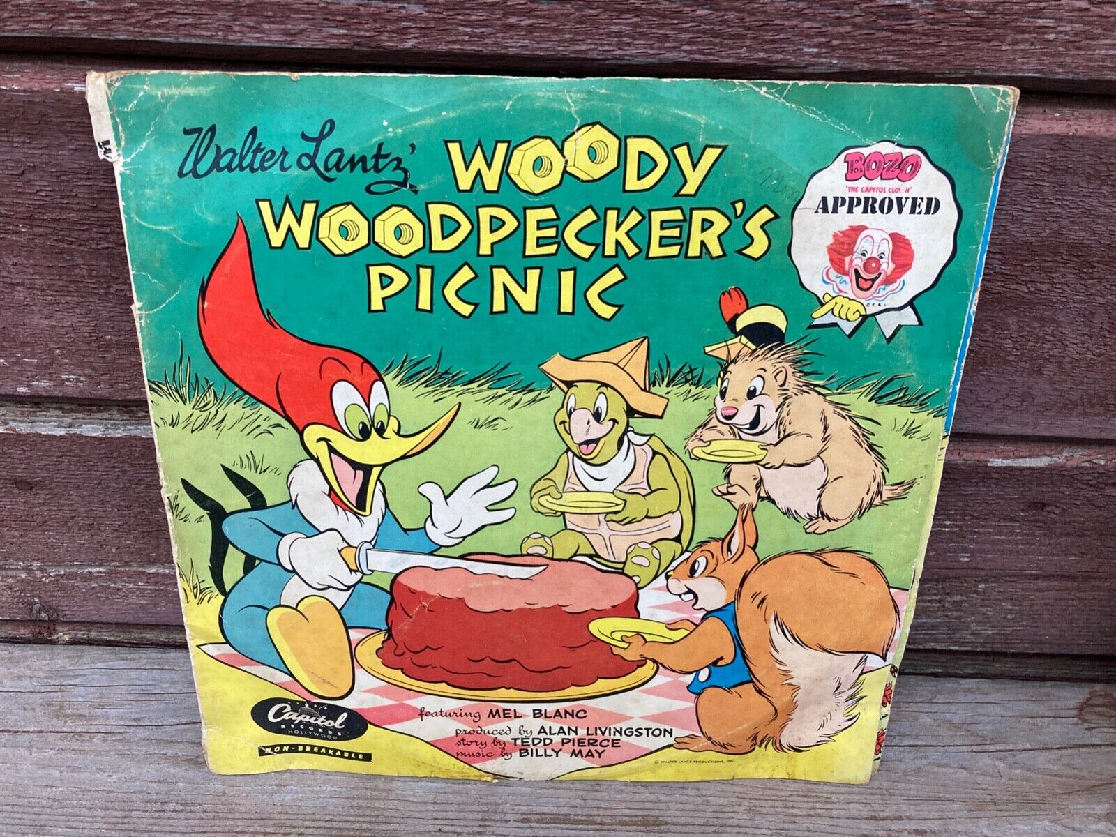 VTG WOODY WOODPECKER S PICNIC CAPITOL 12  RECORD w SLEEVE 