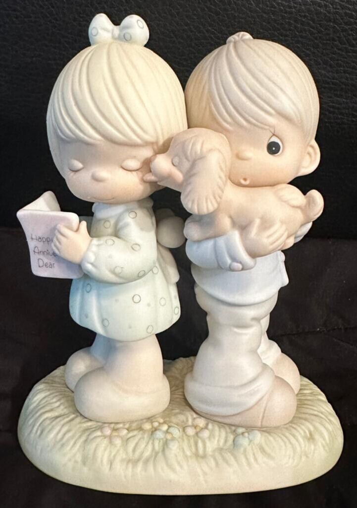 Precious Moments Puppy Love is From Above Boy Girl Puppy Dog Figurine