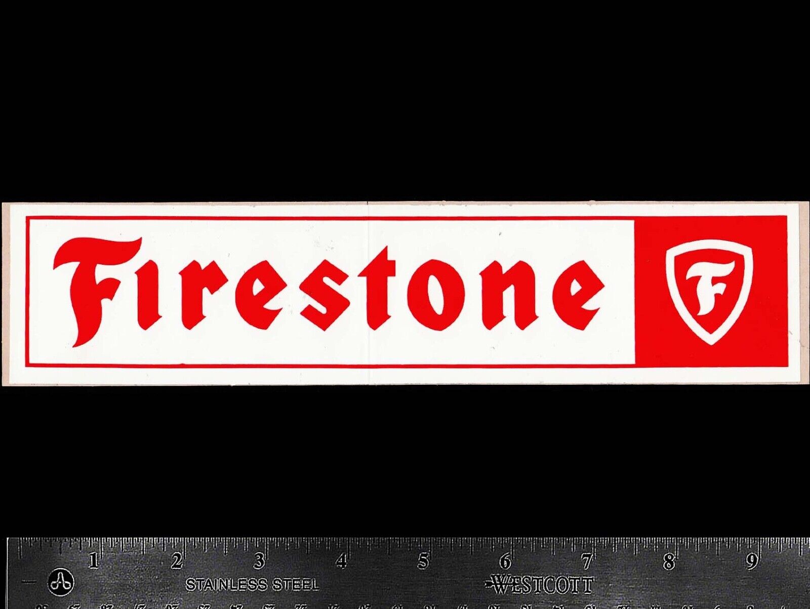 FIRESTONE - Original Vintage 1960\'s 70\'s Racing Decal/Sticker - 9.50 inch size