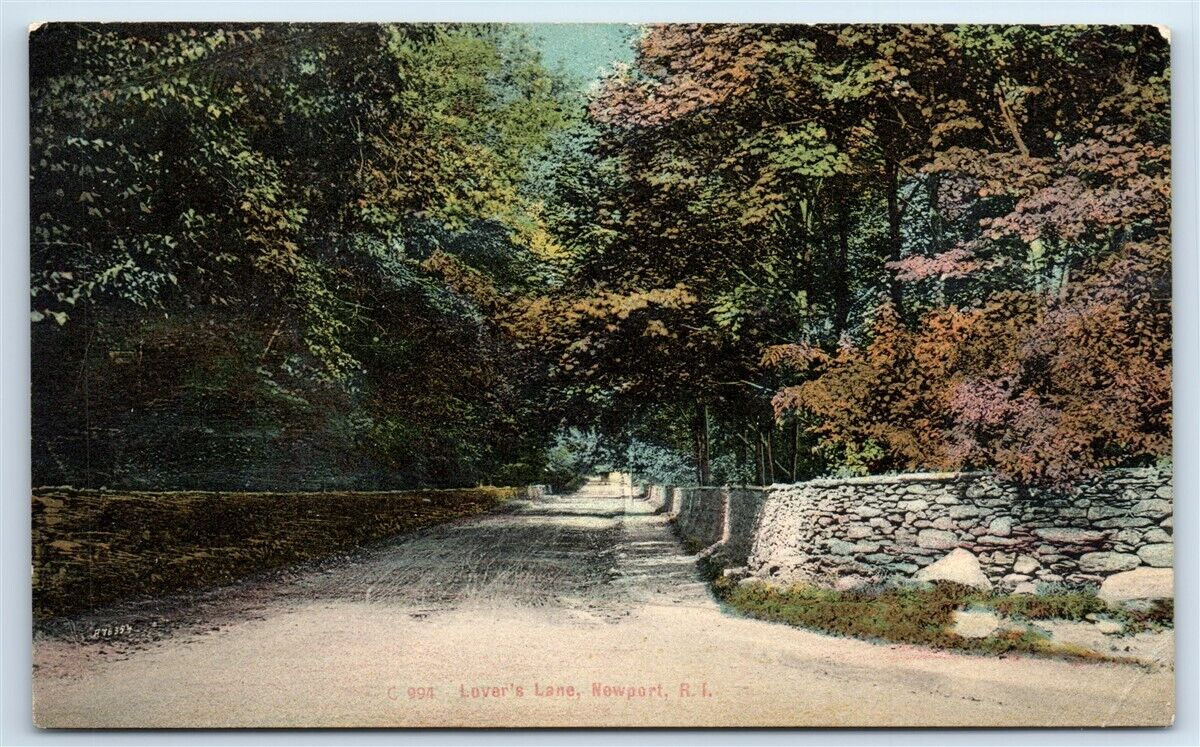 Postcard Lover\'s Lane, Newport RI J139