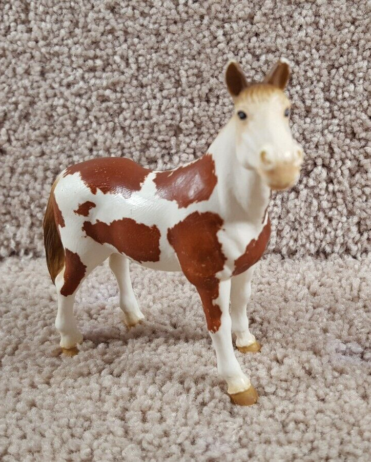 1998 Schleich Retired Paint Pinto Stallion Pony Horse Figure Germany