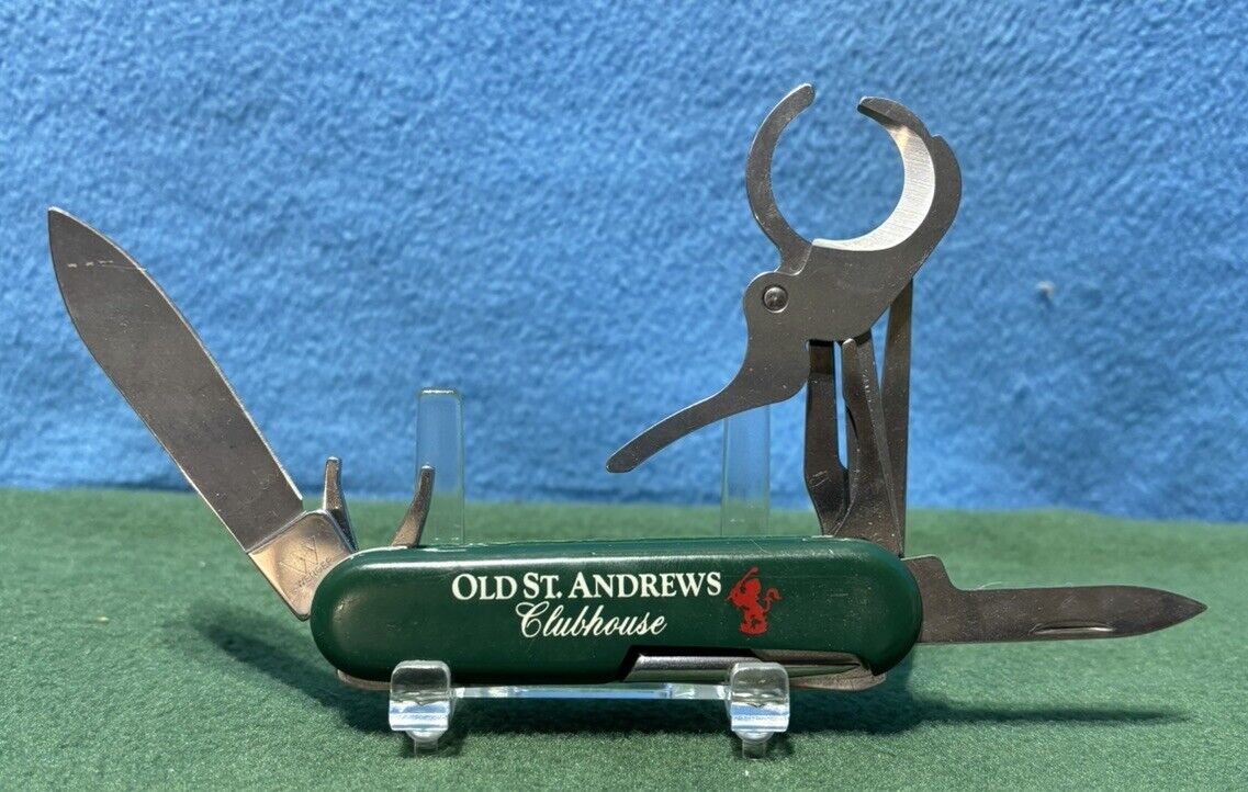 OLD ST. ANDREWS Golfers Swiss Army Knife Wenger 85mm Golf Pro - Cigar Cutter +