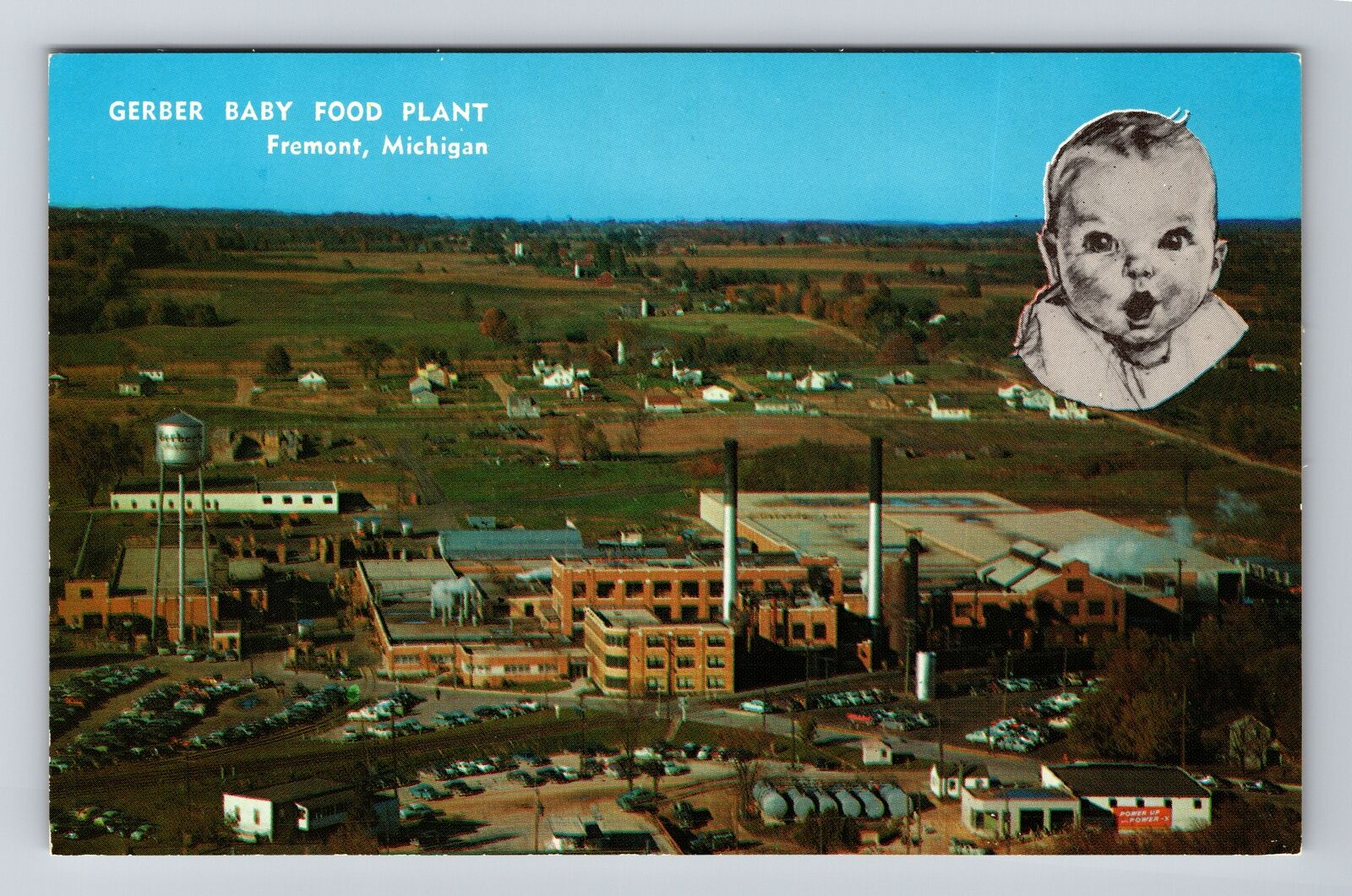 Fremont MI-Michigan, Gerber Baby Food Plant, Vintage Postcard