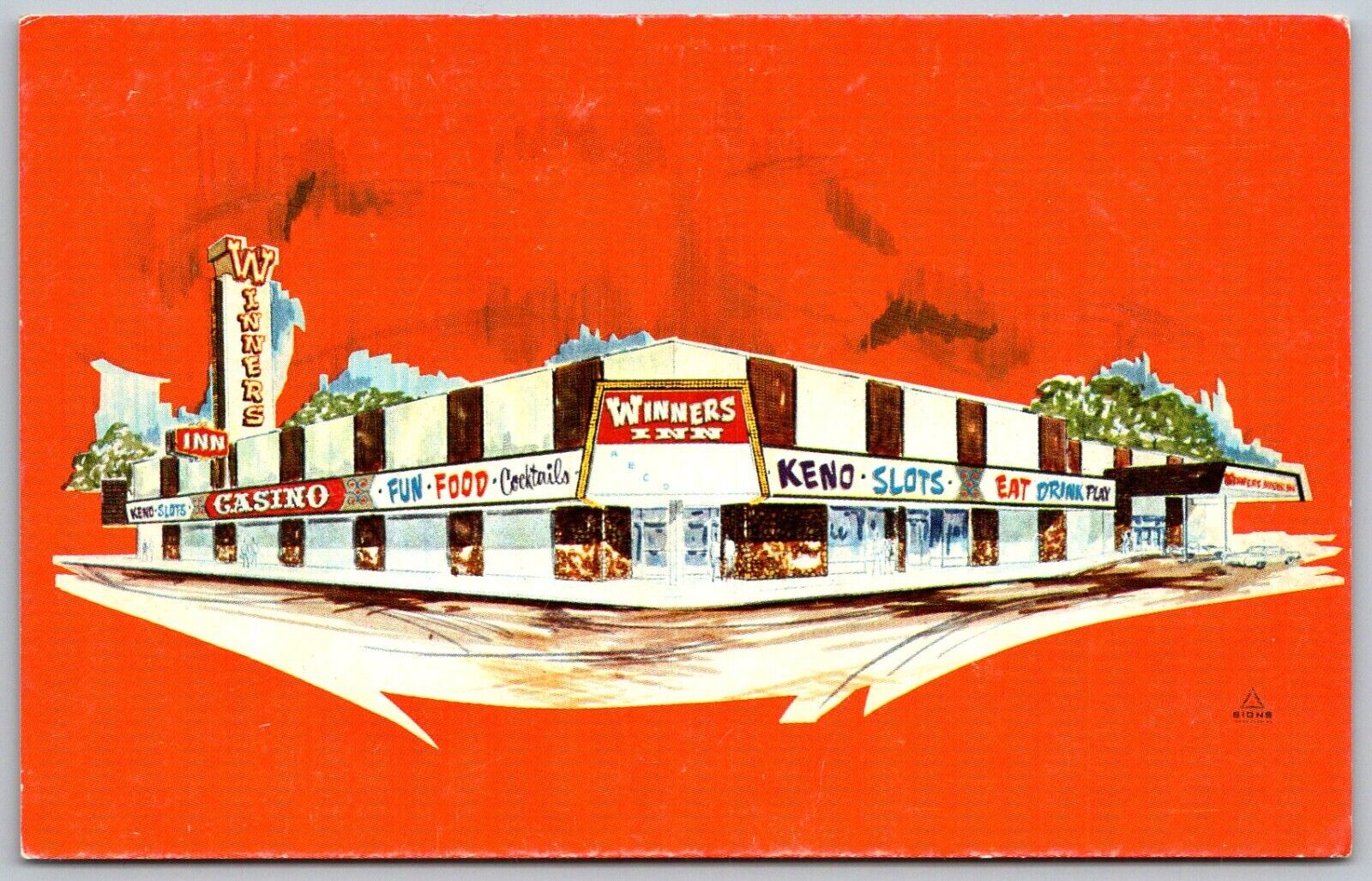 Winnemucca Nevada 1960s Postcard Joe Mackie\'s Winner Inn Motel