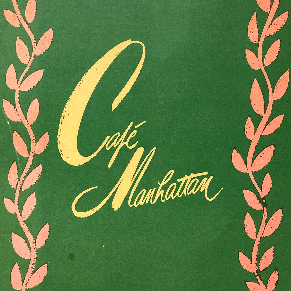 1954 The Cafe Café Manhattan Hotel Statler Restaurant Menu New York City