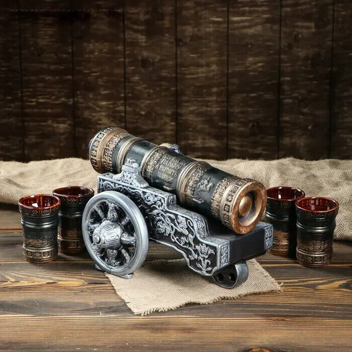gift set for alcohol Tsar Cannon bronze - gift set for alcohol, cannon bottle w