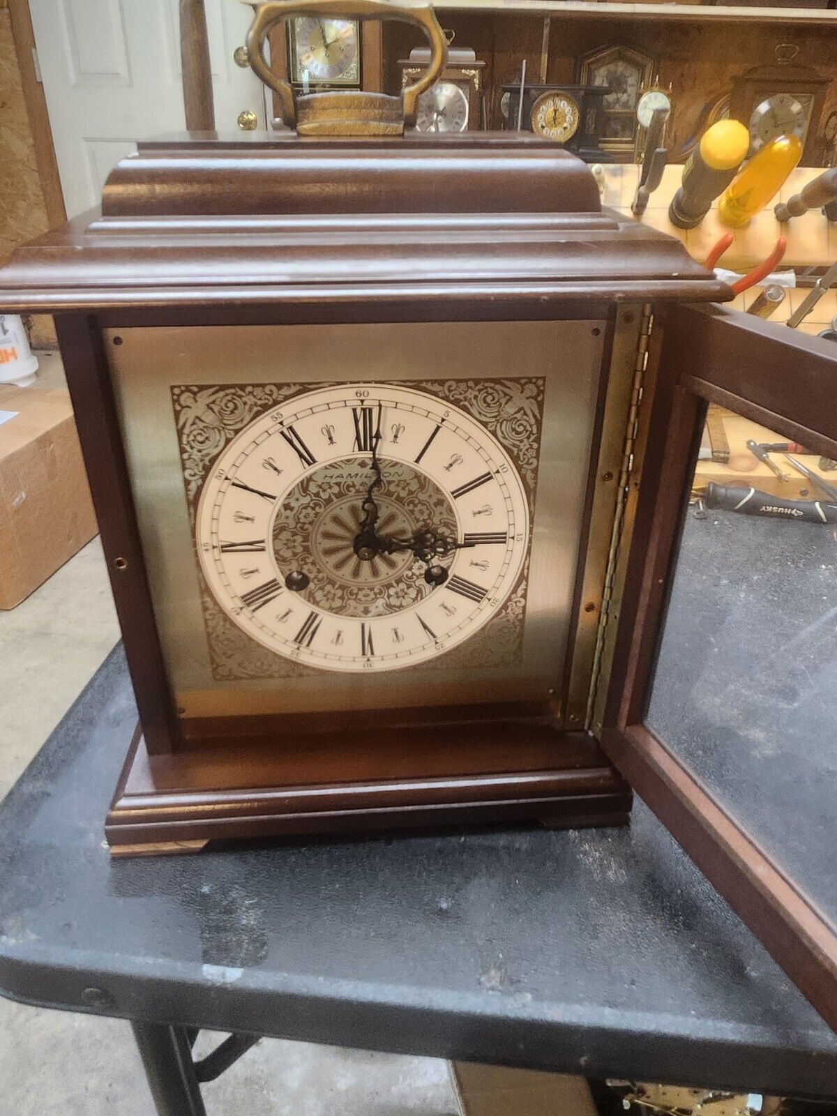 vintage hamilton mantle clock