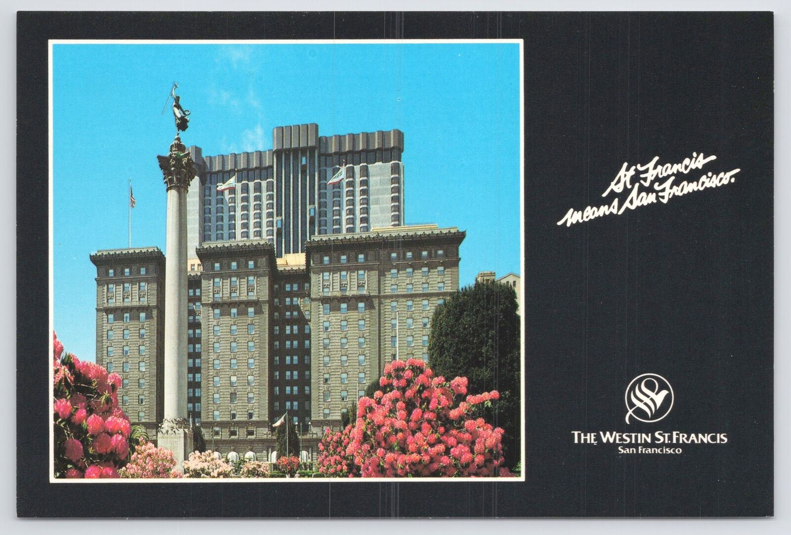 San Francisco CA~Luxurious Westin St Francis Hotel & Tower~Continental Postcard