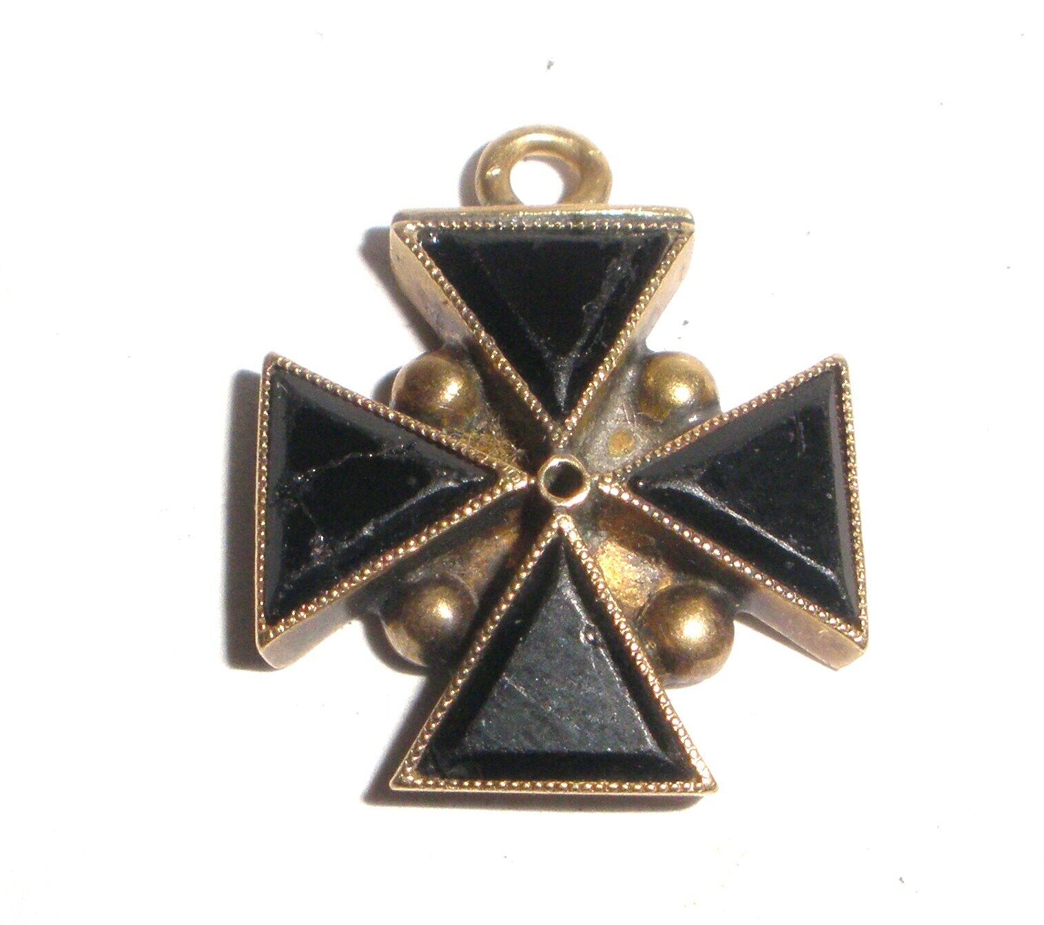  antique 14k small cross military ? medal  order