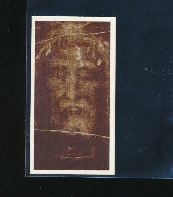 1987 Brooke Bond Unexplained Mysteries The Shroud of Turin #16 EX cond cool card
