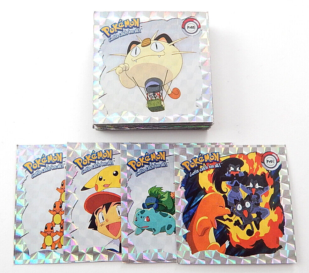 1999 Artbox Pokemon Series 1 Prism Stickers Complete Set (45) #PR01-PR45