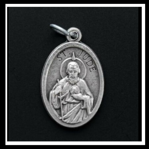 Saint St. Jude Medal - Pray for Us on back -  WITH FREE CHAIN - 1\