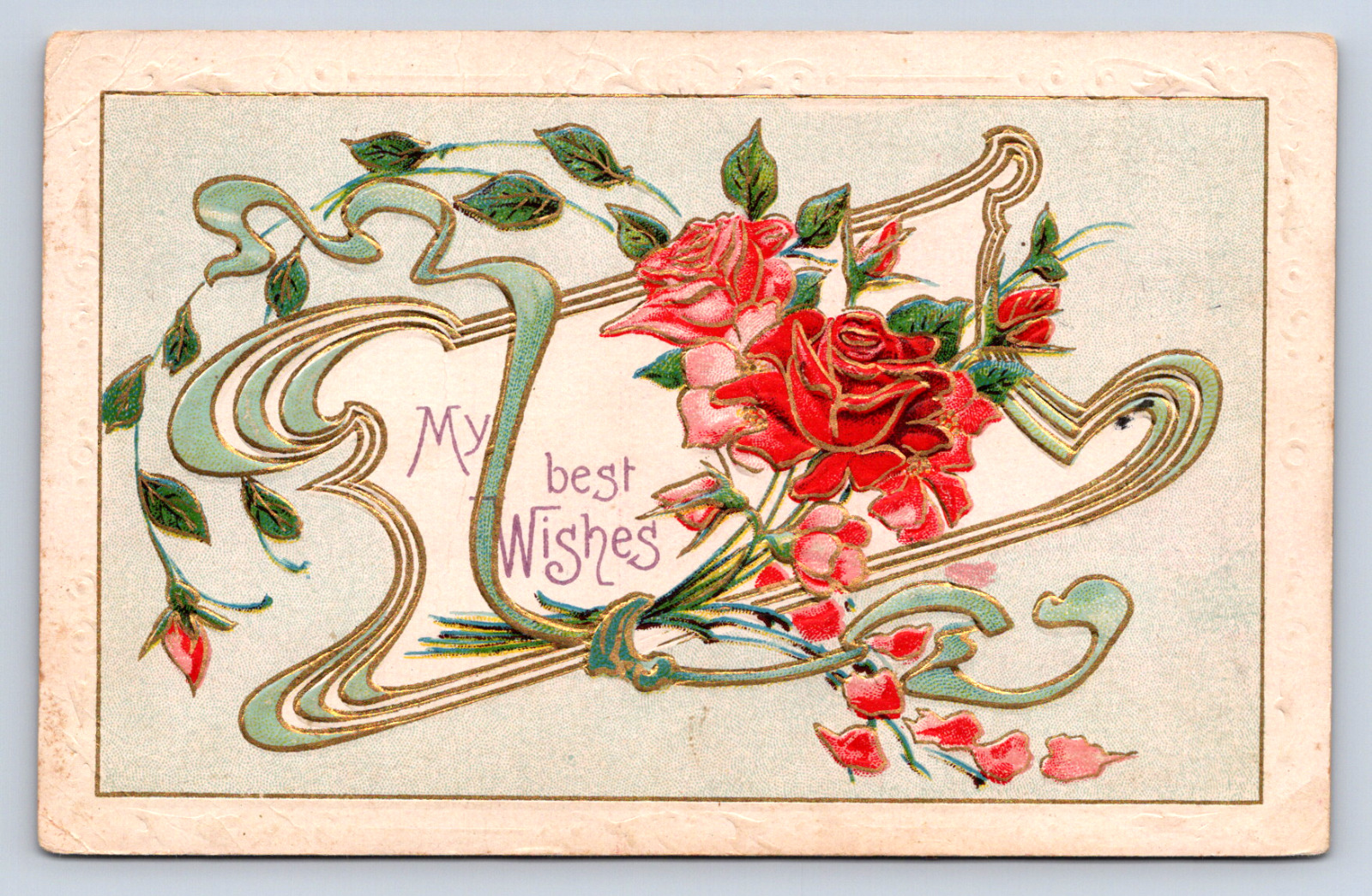 Vintage Postcard Best Wishes Greeting 1940