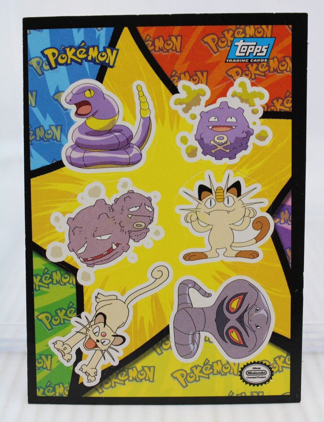 A6  Topps Pokemon Sticker Card The First Movie Ekans, Arbok, Koffing and Weezing