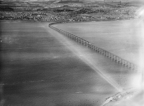 Dundee showing Tay Road Bridge Scotland 1930s OLD PHOTO