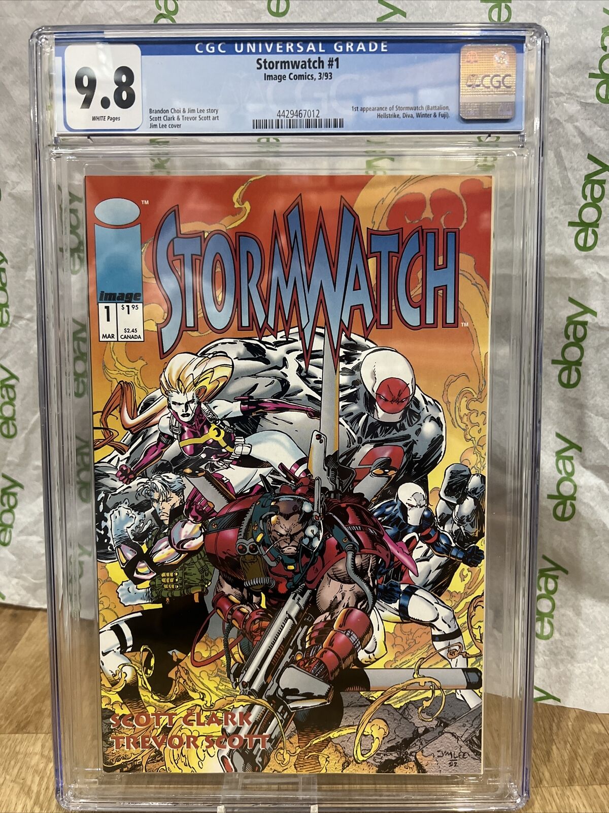 Stormwatch #1 CGC 9.8 1993 Graded Comic New Slab Image Key Issue Many 1st App