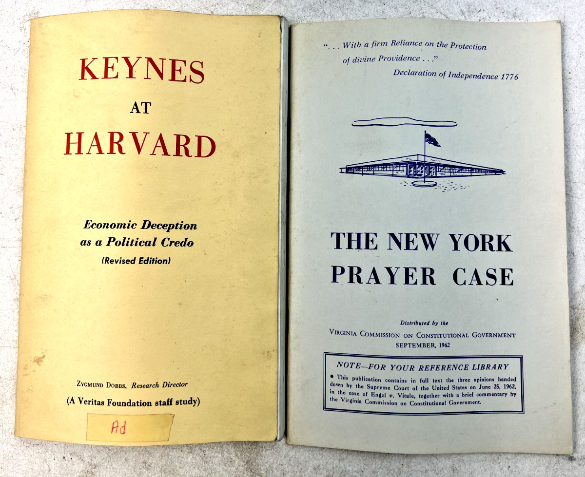 VTG 1962 Keynes At Harvard & The New York Prayer Case Booklets