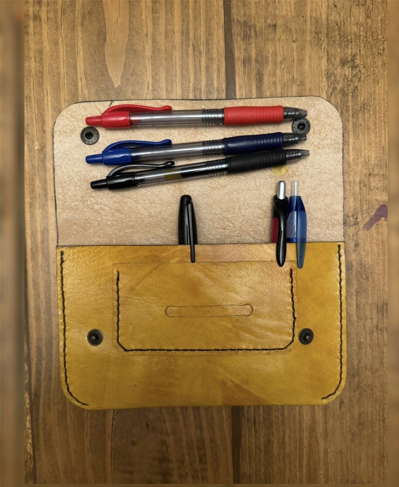 Handmade Cowhide Leather Pen-Pensil Case