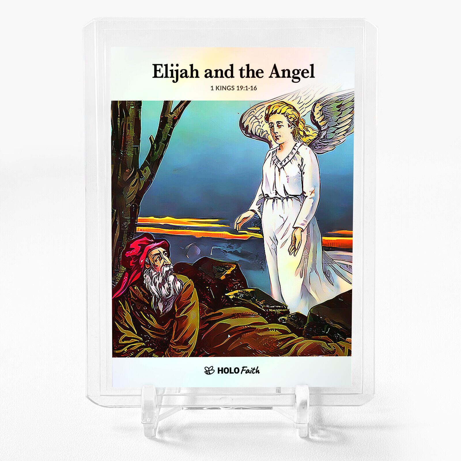ELIJAH AND THE ANGEL 1 Kings 19:1-16 Art Card Holo Faith 2024 GleeBeeCo #J1K9