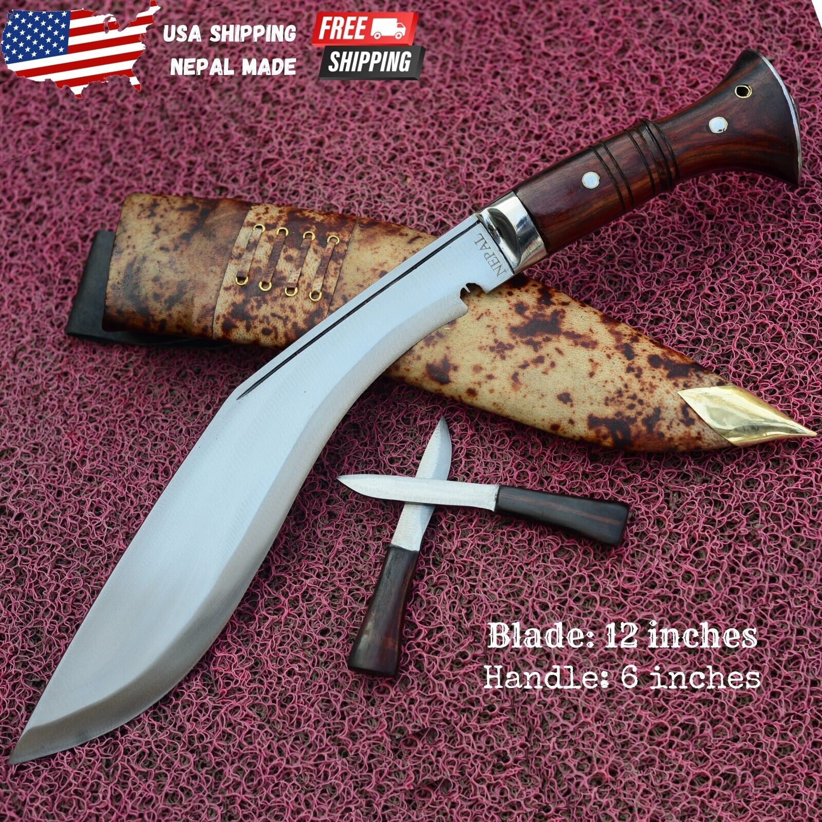 11 inches Genuine Gurkha WW Kukri - knives -Handmade Khukuri -Hunting kukri -