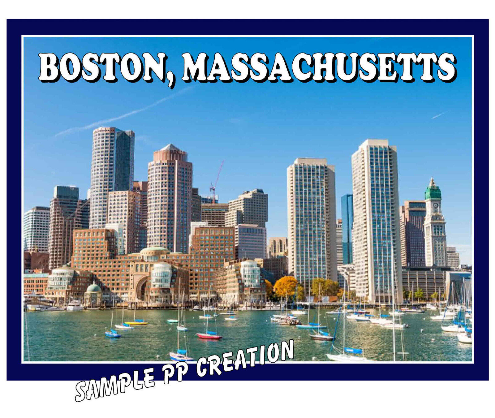 BOSTON MASSACHUSETTS photo fridge MAGNET 4 X 3 inches TRAVEL