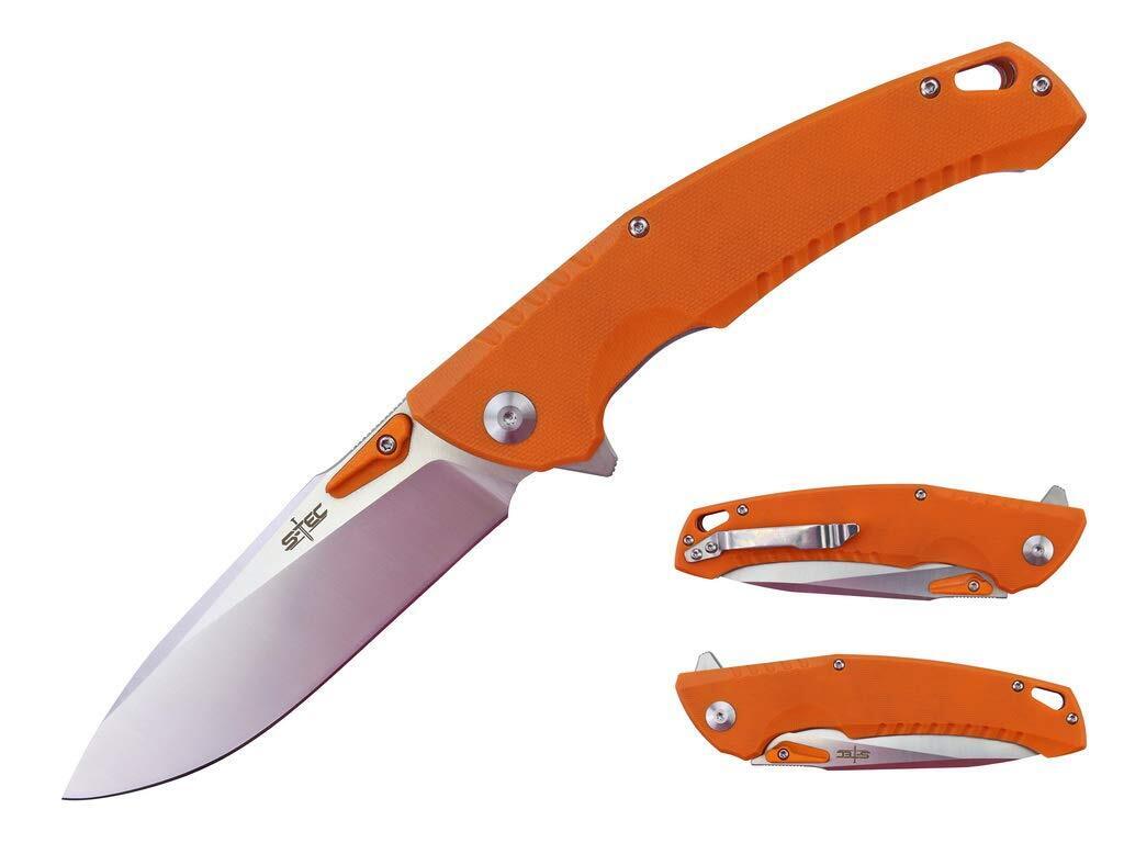 New S-TEC Linerlock Orange Folding Poket Knife TS011OR