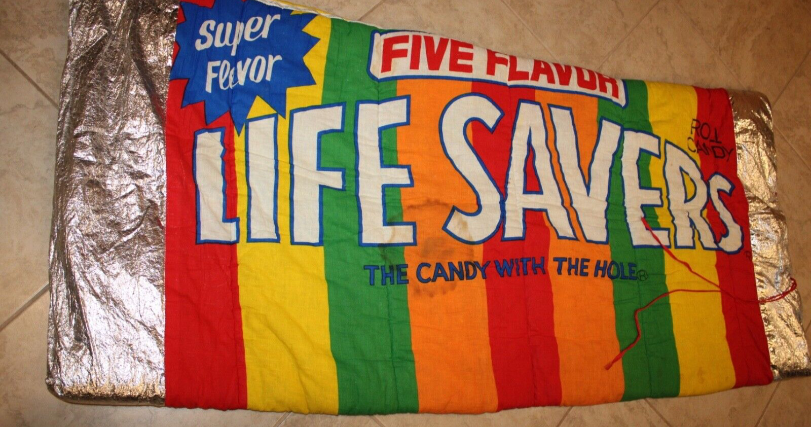Vintage Life Savers Sleeping Bag Adult Candy Bedding Blanket Zipper