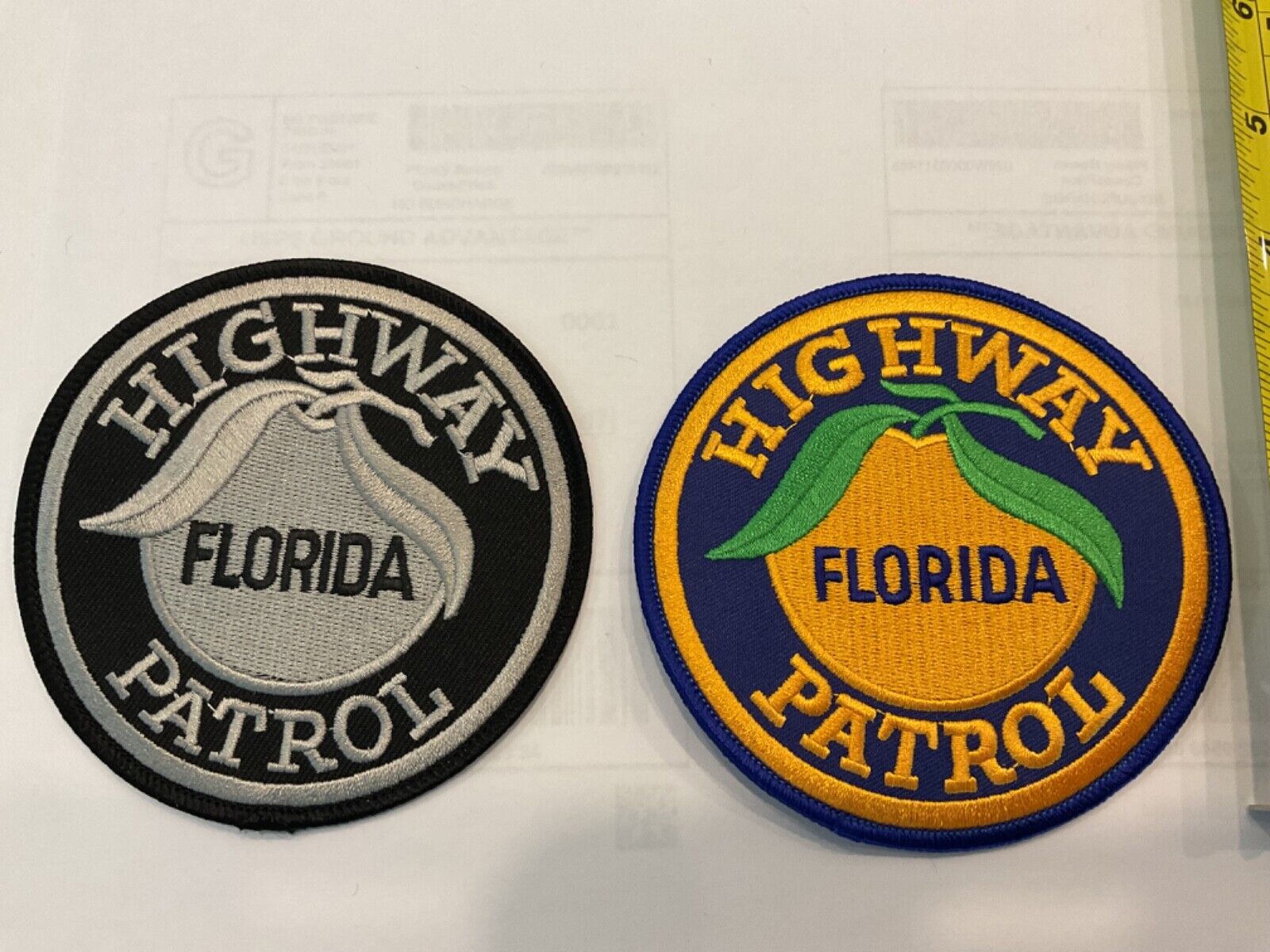 Florida Highway Patrol collectable Patch Set 2 pieces New