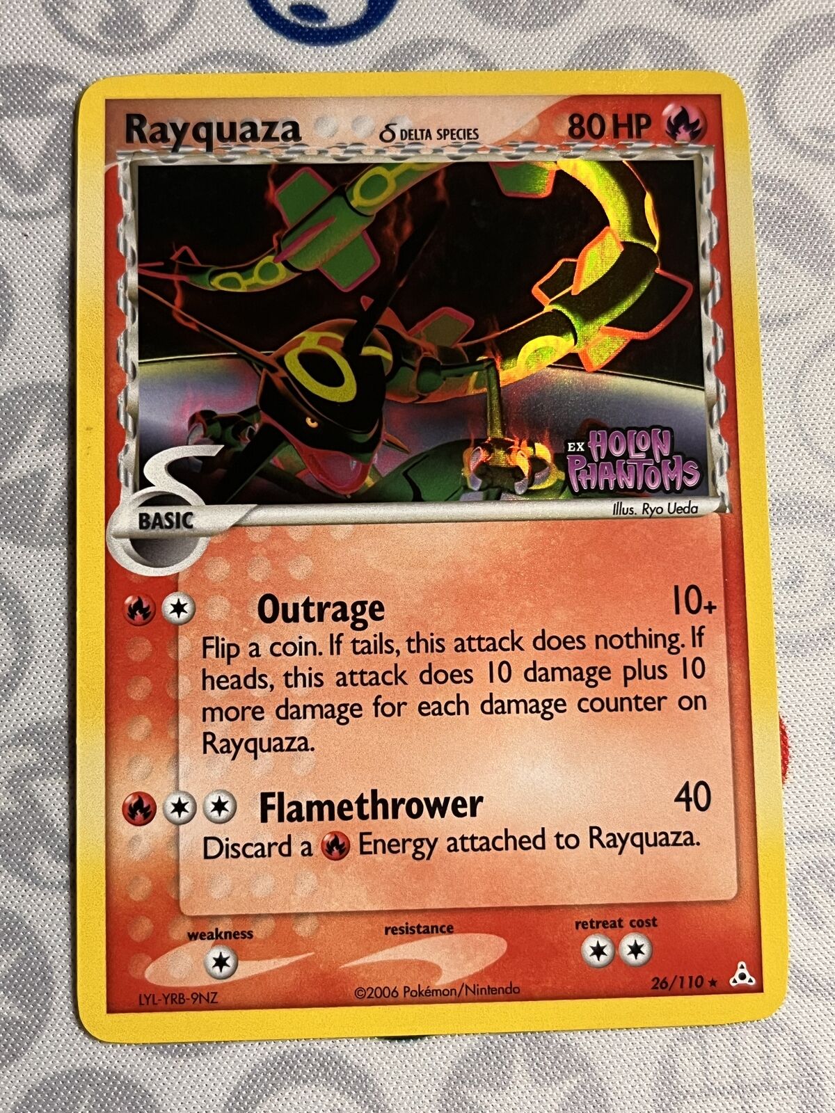 (Stamped) Rayquaza - 26/110  - Holo - Holon Phantoms - LP - Pokémon TCG