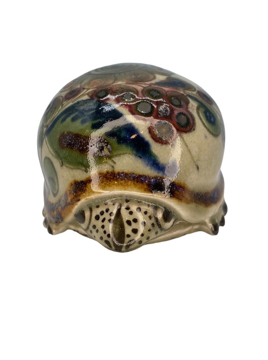 Vintage TONALA Ken Edwards Mexican Turtle Tortoise Pottery Figurine Artisan