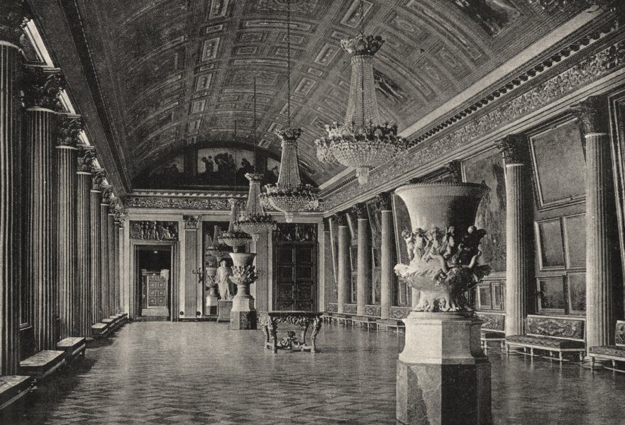 OISE. Compi�gne. Salle des F�tes 1895 old antique vintage print picture