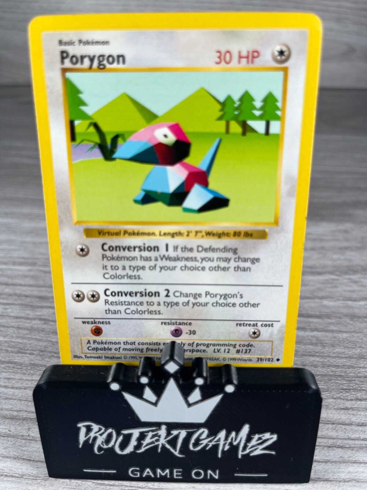 Porygon 39/102 Shadowless Base Set WOTC TCG Pokemon Card Trading Card