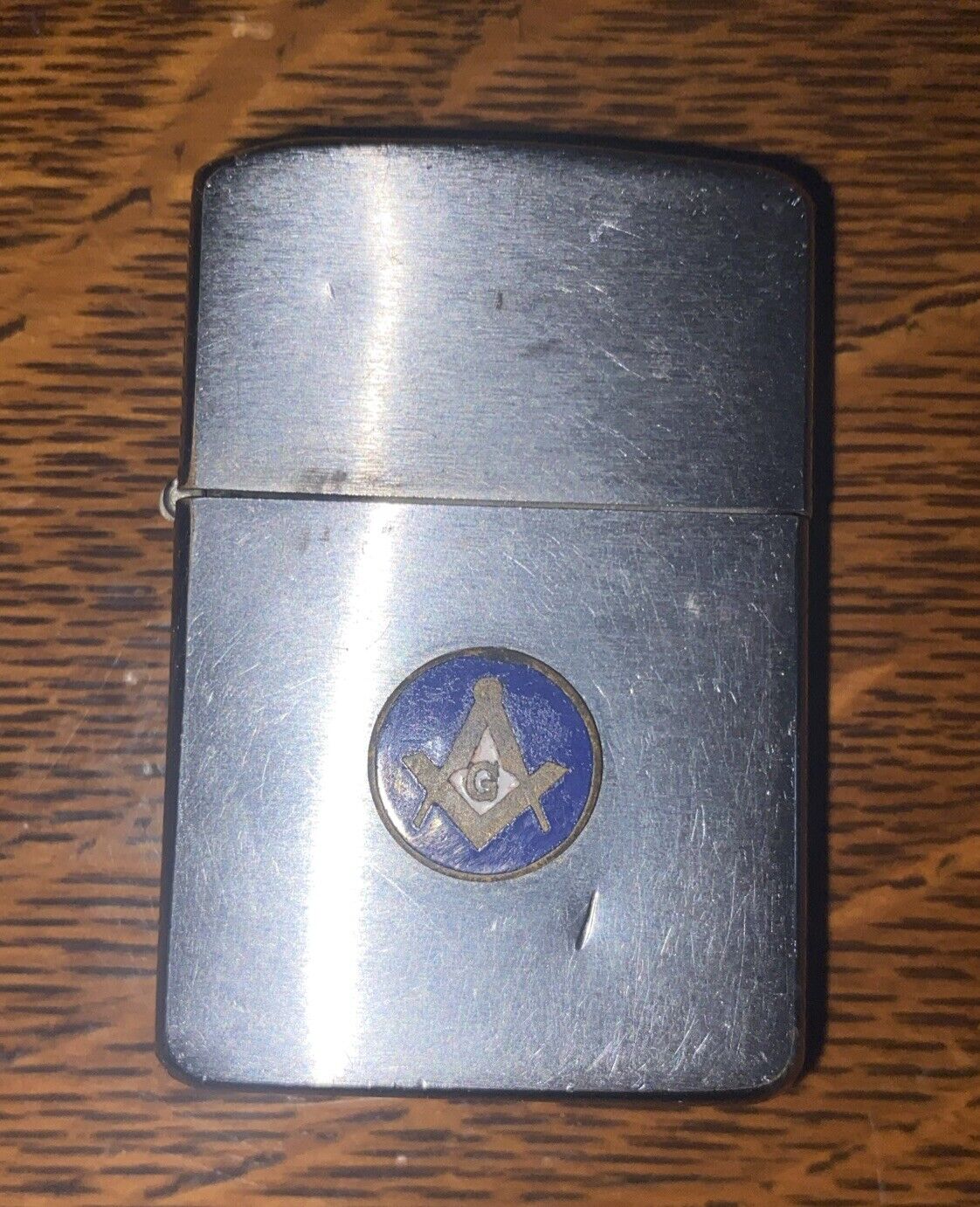 Vintage 1950s Masons Masonic Zippo Lighter.  Read Description Has Issues
