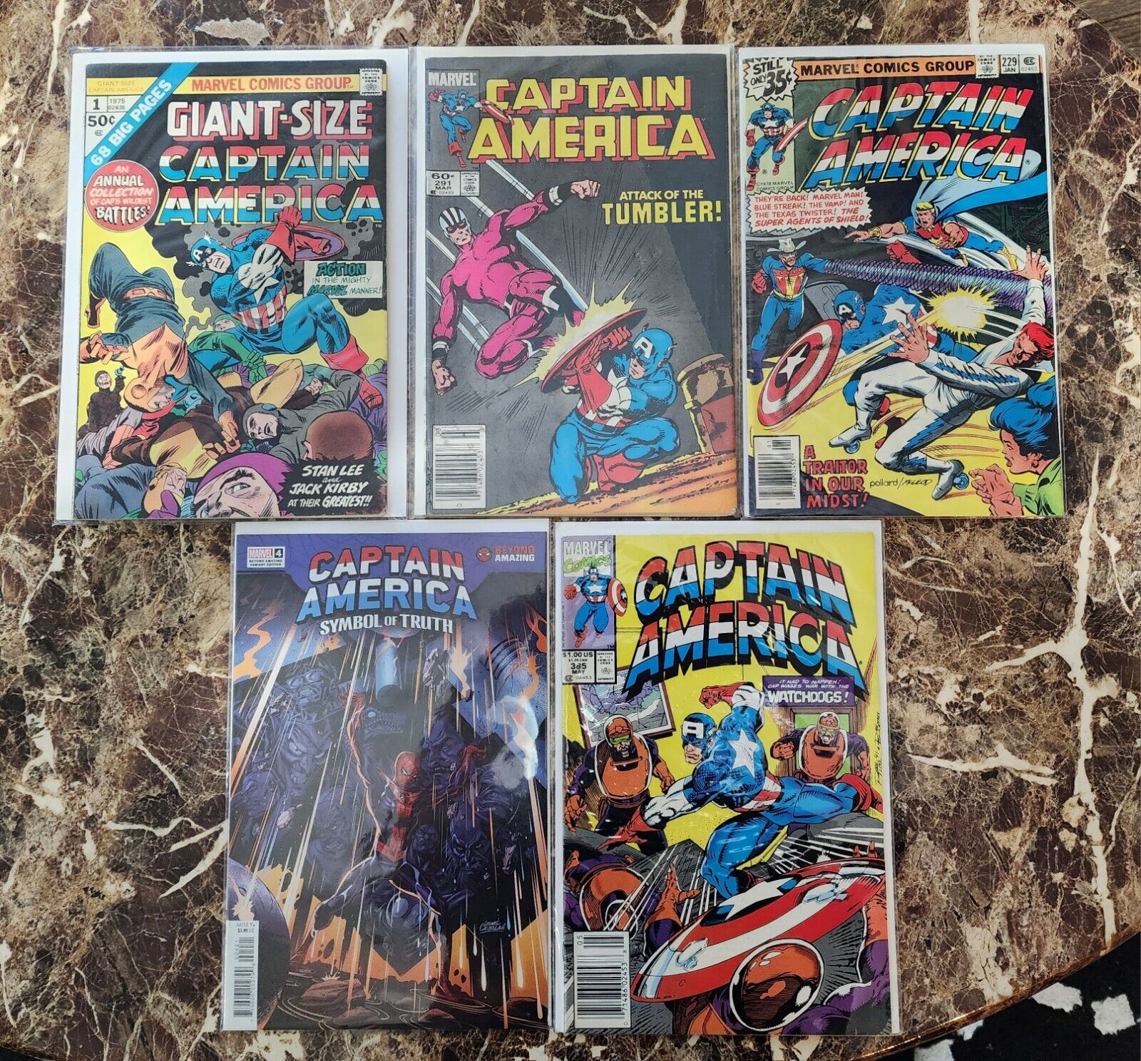 Captain America Comic Book lot of 5. Bronze age. KEYS. Vintage.