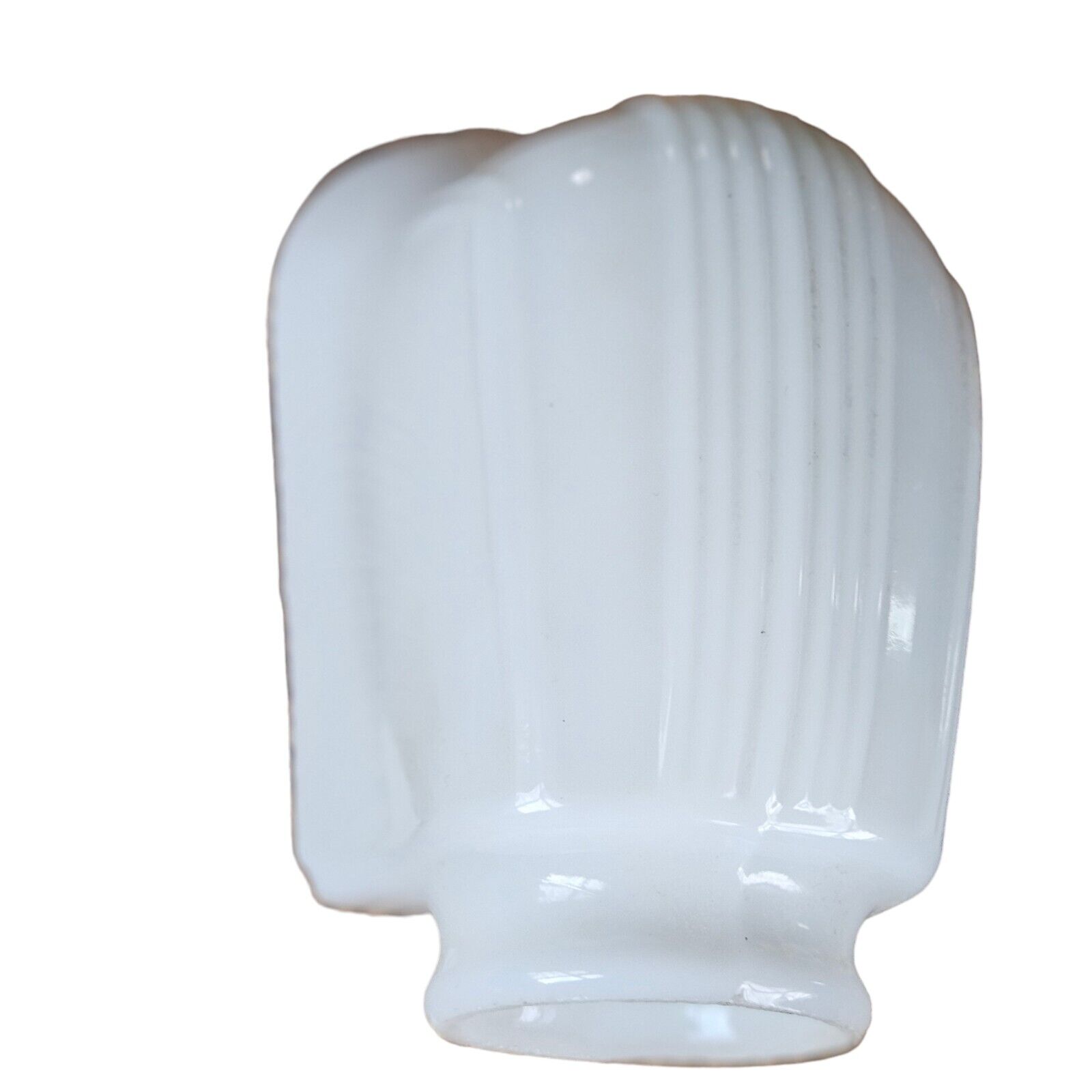Art Deco Vintage White Milk Glass Slip Shade for Wall Sconce Fixture Light Lot B