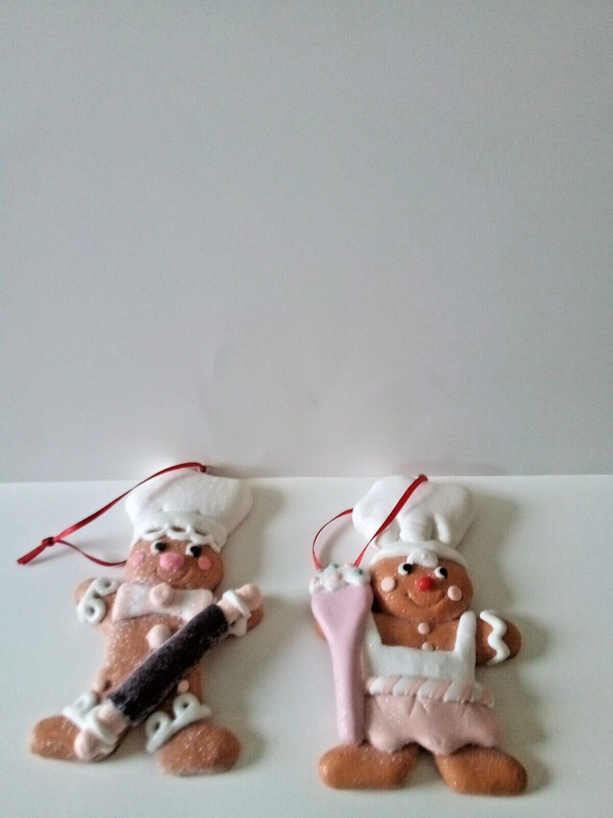 Set Of 2 Gingerbread Ornaments, Christmas Ornaments, Holidays