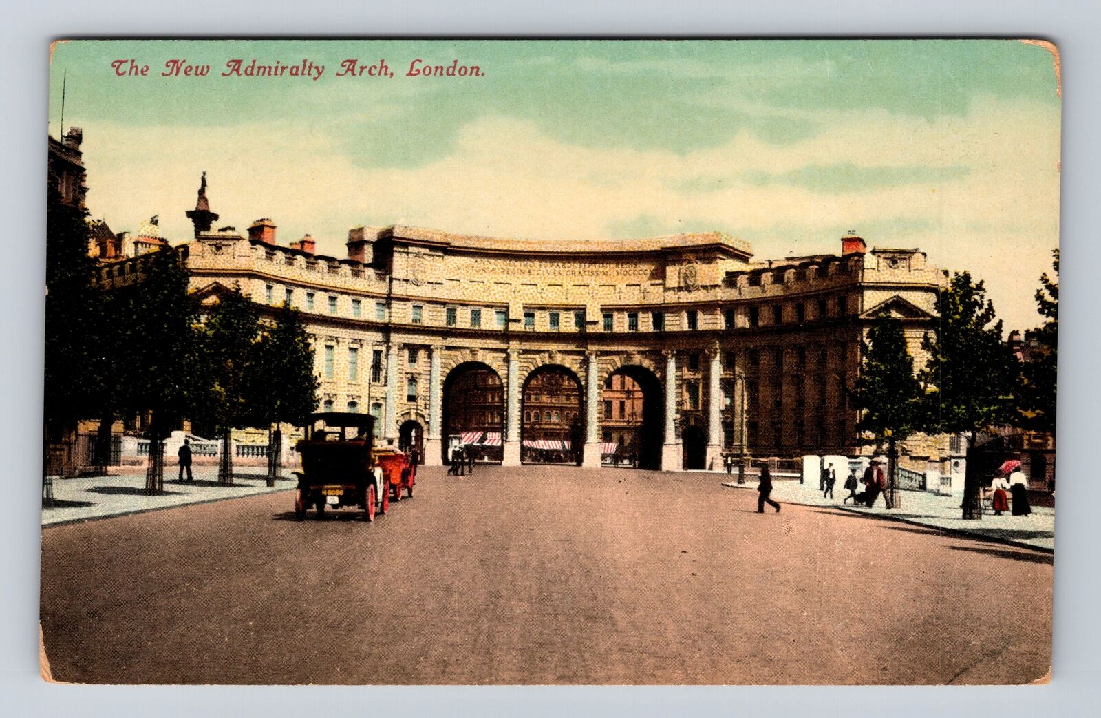 London-England, The New Admiralty Arch, Antique, Vintage Souvenir Postcard