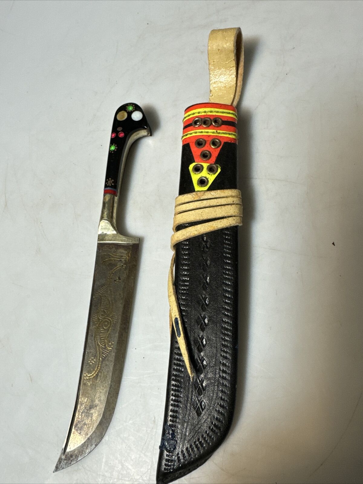 UZBEK NATIONAL KNIFE PCHAK PICHOK HANDMADE EBONY HANDLE 8”