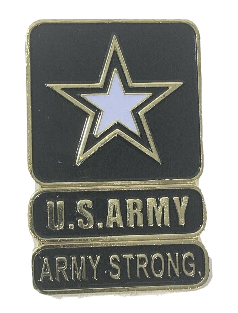 U. S. Army Pin Army Strong Lapel Hat Black White Gold Star Enamel Lot (20)